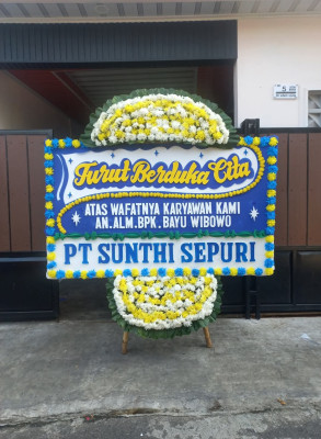 Papan Bunga Duka di Alak